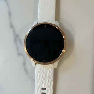 Garmin White and Gold Smartwatch
